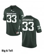 Men's Frank Epitropoulos Michigan State Spartans #33 Nike NCAA Green Big & Tall Authentic College Stitched Football Jersey ZN50P04EX